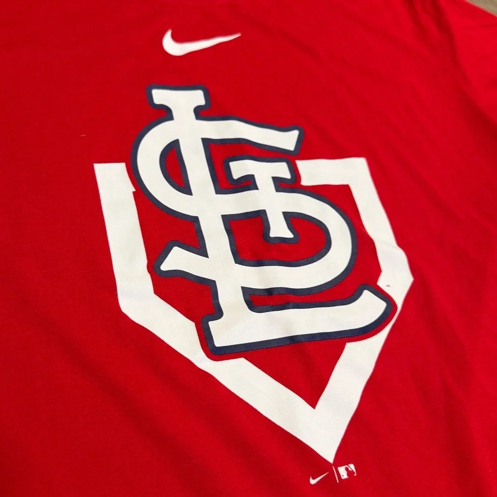 Nike St Louis Cardinals Dri-FIT Red Graphic T-Shirt Mens Large MLB Baseball Tee